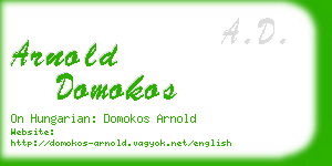 arnold domokos business card